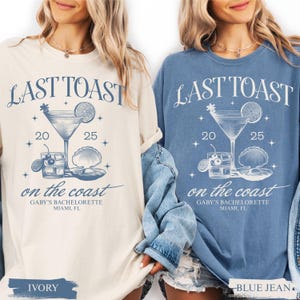 Beach Bachelorette Party Shirts: Personalized Last Toast on the Coast