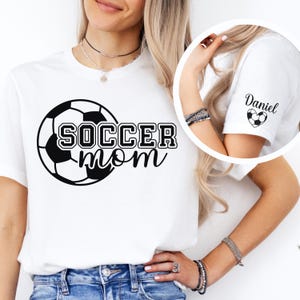 Custom Soccer Mom Shirt: Personalized Sleeve, Game Day Apparel