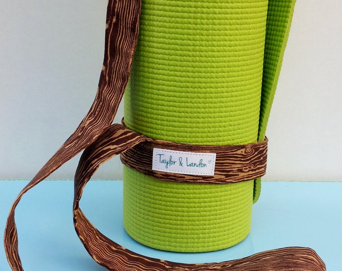 Yoga Mat Straps Carrier Joel Dewberry Woodgrain Unisex Etsy