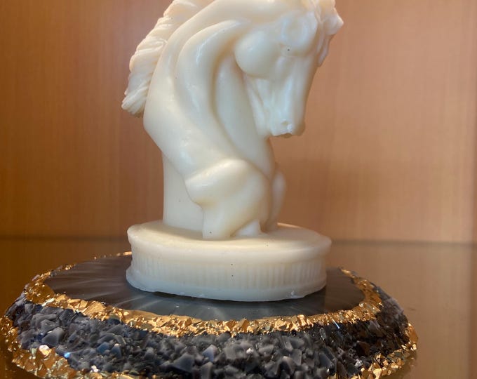 Horse scented candle, handmade