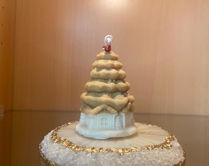 Christmas candle gingerbread house, with the scent of Christmas, handmade