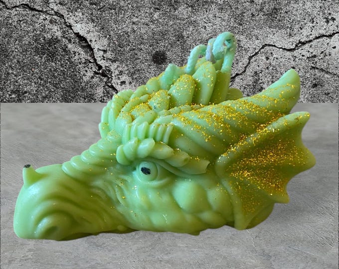 Dragon head candle, soy wax handmade