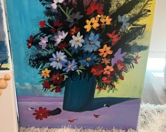 Blumen Wandbild