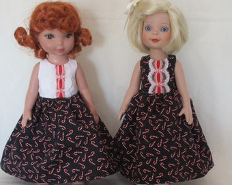 Candy Cane Christmas dress, made to fit 10 inch Tonner Dolls