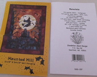 Haunted Hill, wall hanging quilt pattern, 2006, uncut