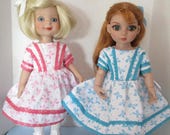 1850's Girls Dress made to fit 10 inch Tonner Dolls, resized from Keepers Dolly Duds pattern