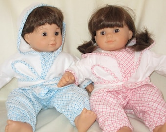 Pajamas and Robe to fit Bitty Baby Girl or Boy Doll
