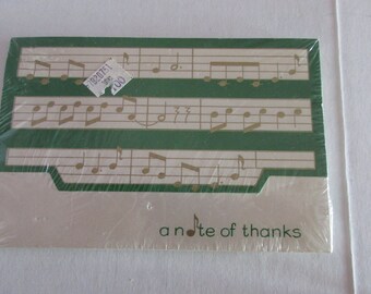 Vintage - 10  A note of Thanks , cards with envelops , still in original package