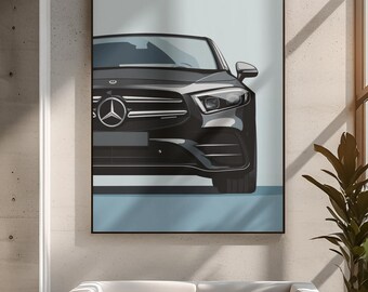 Black Luxury Car Canvas Print Modern Automotive Wall Art Sports Car Garage Decor Exotic Vehicle Artwork Bold Statement Piece Canvas Print