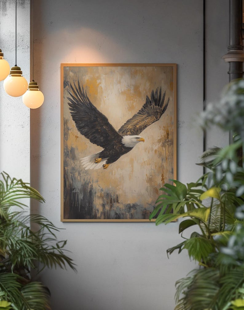 Bald Eagle Canvas Print American Wildlife Wall Art Patriotic Freedom ...