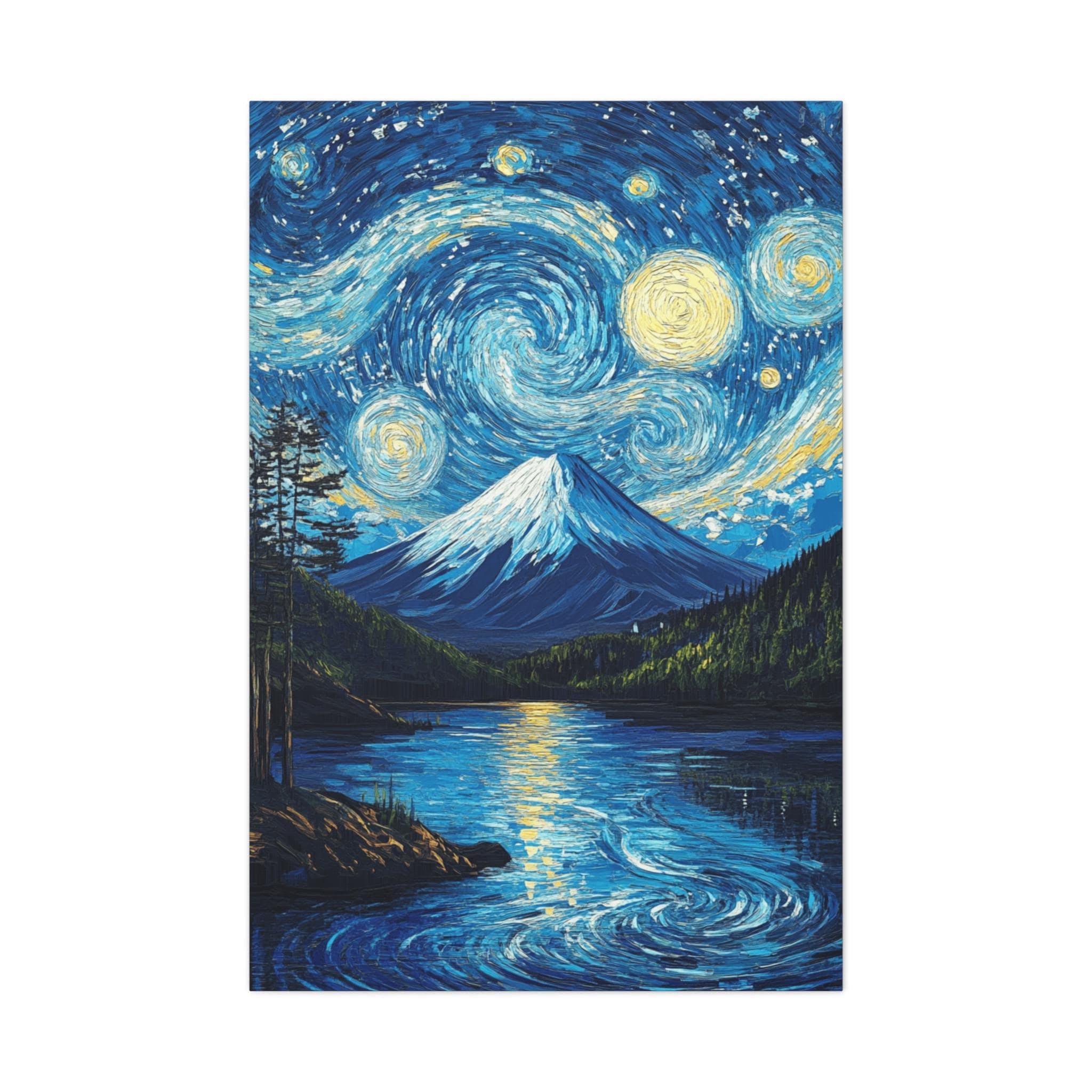 アート・写真 星空と富士山の絵画 キャンバスアート 現代アート 原画