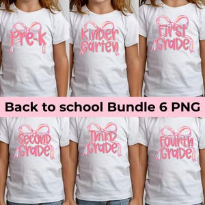 Preppy Back to School Bundle PNG, Coquette Teacher First Day of School Shirt Design, Girly Back to School Teacher, Pre-k 1st/2nd/3rd Grade