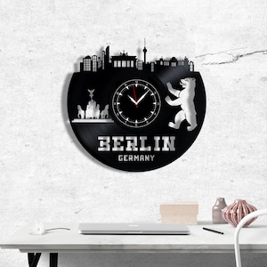 Berlin Schallplatten Wanduhr 12&quot;- Modern Home Decor