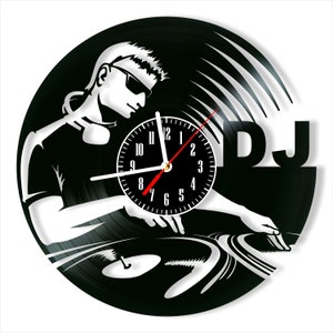 DJ Vinyl Record Wall Clock: Modern Home Decor (12 inch)