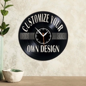 Personalisierte Schallplatten-Wanduhr: Modernes Wohndekor Geschenk