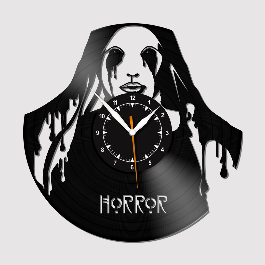 Personalized Horror Vinyl Record Wall Clock - Modern Home Decor - Etsy