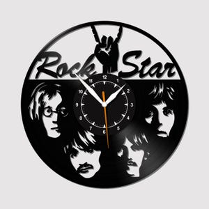 Rock Music Vinyl Record Wall Clock: Modern Home Decor (12 inch)
