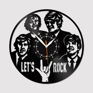 Vinyl Record Wall Clock: Rock Music Decor (12 inch)