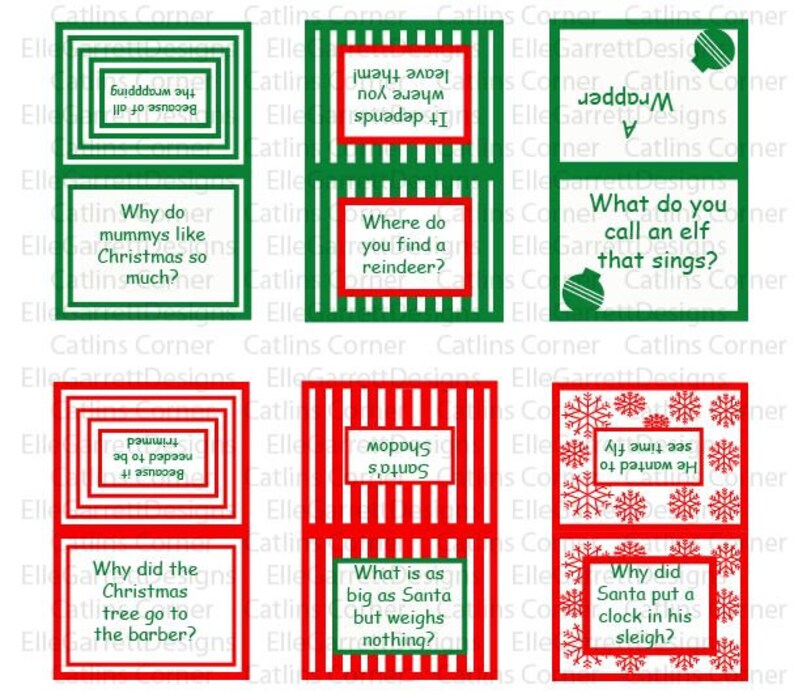 Jokes Advent Calendar Or Elf Notes Instant Download Etsy