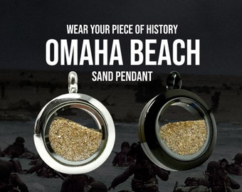 D-Day Omaha Beach Sand Pendant: WWII Wearable History, C.O.A.