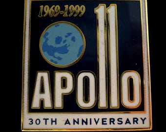 Vintage Apollo 11 30th Anniversary Enamel Pin (COA)
