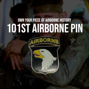 Vintage 101st Airborne &quot;Screaming Eagles&quot; Pin: U.S. Army Military Gift (with COA)