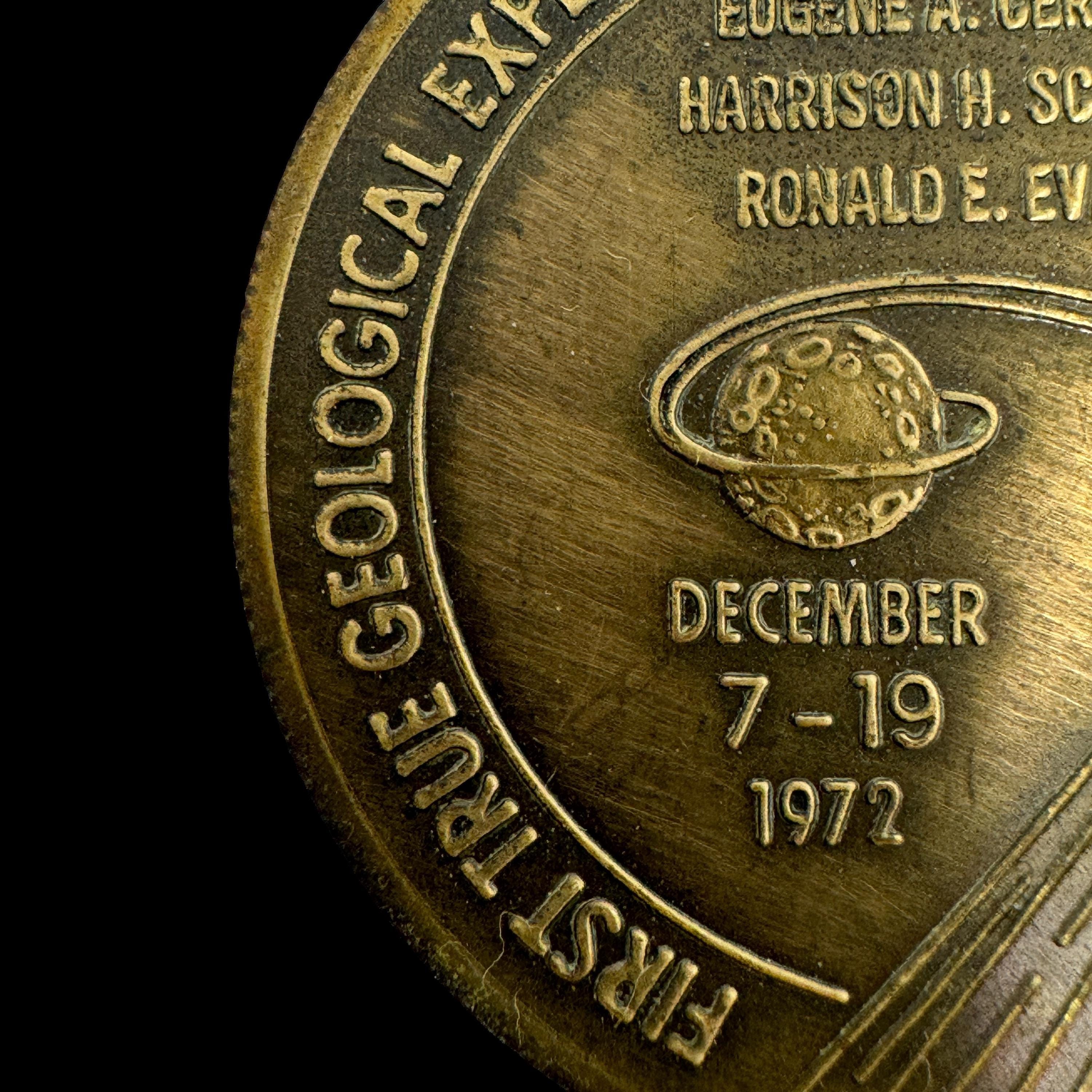 Vintage Apollo XVII Medallion: 1972 NASA Lunar Mission Collectible