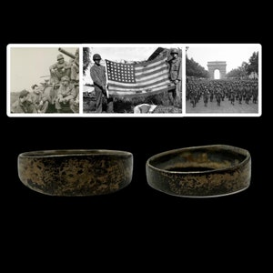 RARE! Original WWII 1944-1945 U.S. Army Soldier Handmade ETO Frontline Theater Ring Wearable History Collection Vintage Military Gift
