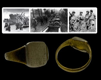 WWII U.S. Army Handmade Theater Ring: Wearable History Collection