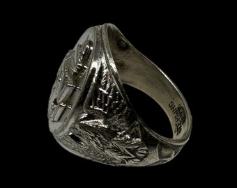 1945年 us.navy ヴィンテージスプーンリング 23号 Antique Us Navy Ring - Etsy
