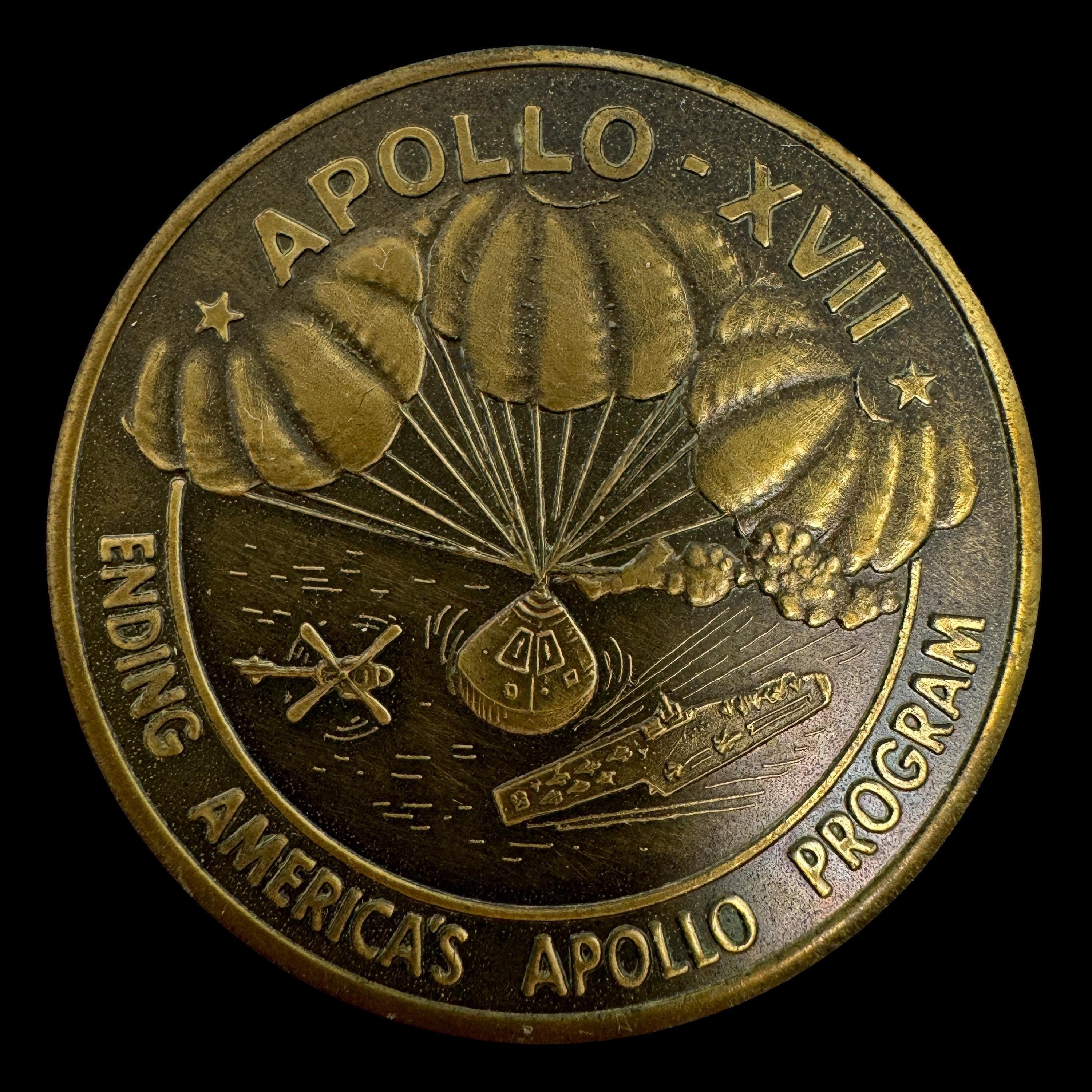 Vintage Apollo XVII Medallion: 1972 NASA Lunar Mission Collectible