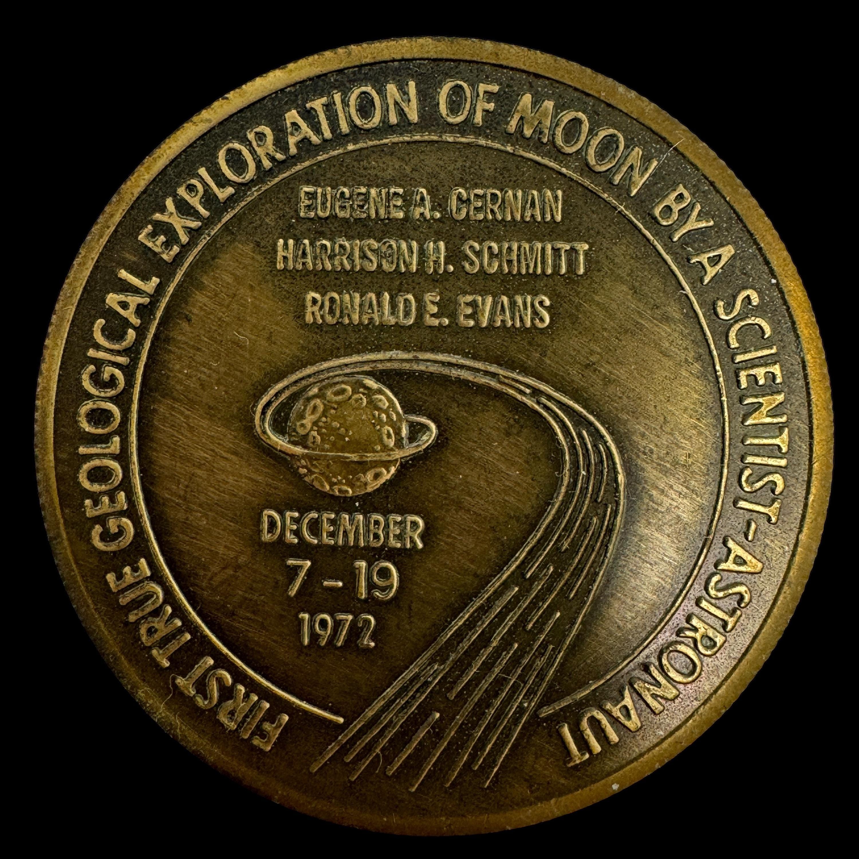 Vintage Apollo XVII Medallion: 1972 NASA Lunar Mission Collectible
