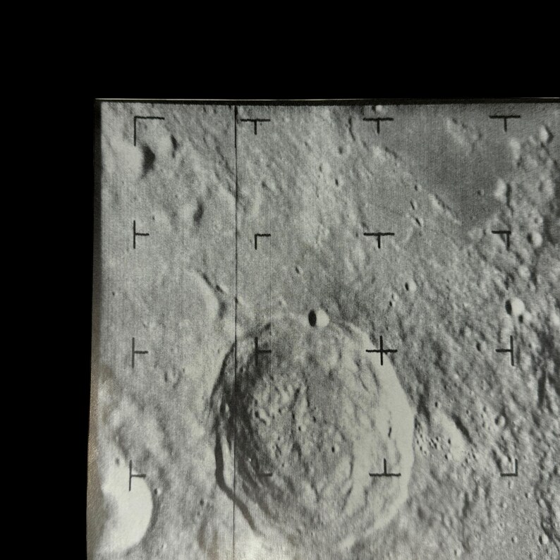 Rare 1966 NASA Ranger 8 Lunar Map Plate: Apollo Program History (C.O.A ...
