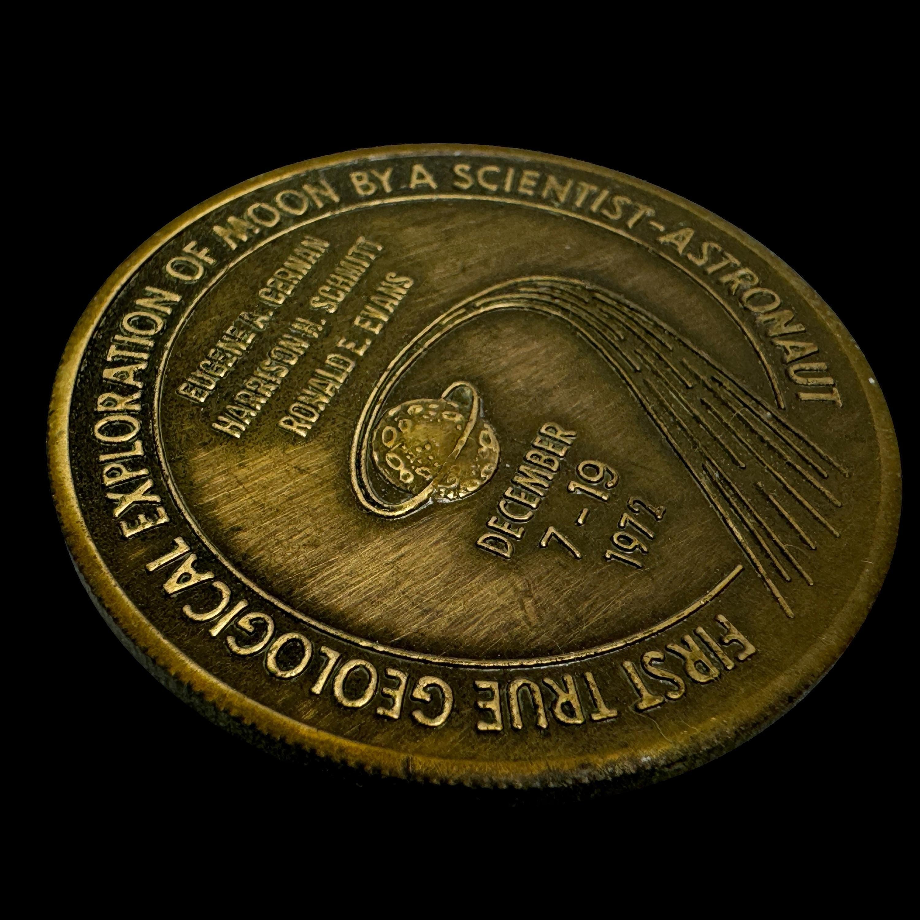 Vintage Apollo XVII Medallion: 1972 NASA Lunar Mission Collectible