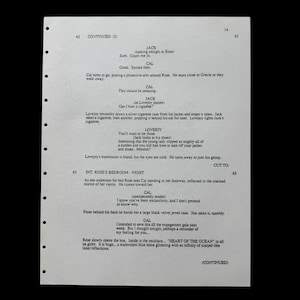 Rare Original 1996 Titanic Actor Movie Script Page Used During Filming Movie History (with C.O.A.)