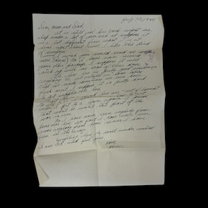 Carta militar original rara de la Segunda Guerra Mundial, julio de 1944, del Sargento McGregor de la Novena Fuerza Aérea, manuscrita, de un soldado estadounidense en primera línea, regalo histórico.