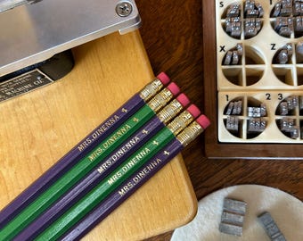 2 Benutzerdefinierte Farben | Personalisierte Bleistifte (5er Set)