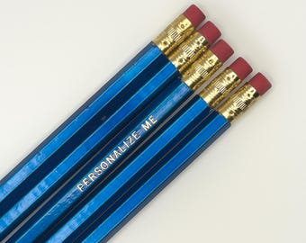 Metallic Blau | Custom Buntstifte (5er-Set, 9er-12er-Set)