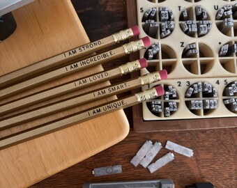 Affirmation Bleistifte | Vorgestempelte Sets (5er, 9er oder 12er)