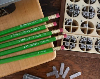 Tennis | Sport Bleistifte vorgestempeltes Set (5er-Set)