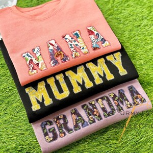 Personalized Mama Embroidered Crewneck Sweatshirt, Mothers Day Gift, Birthday Gift for Mom, New Mom Gift for Nana Grandma Mummy Sweater