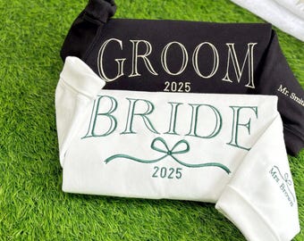 Braut Sweatshirt-Hochzeit Geschenk-Embroidered Sweatshirt-Braut Crewneck-Wifey Sweatshirt-Mrs Sweatshirt-Custom Gesticktes Sweatshirt-Engagement