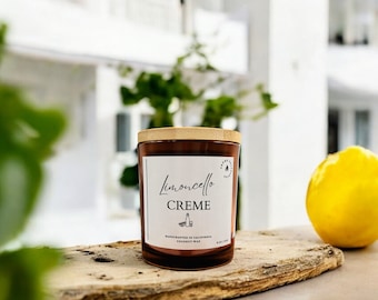 Limoncello Creme Candle: Zesty Lemon Scent, 30-40 Hour Burn