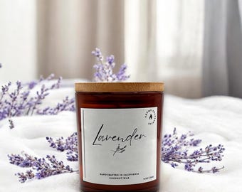 Lavender Coconut Wax Candle: Relaxing Aromatherapy Scent