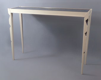 Console Table Blanc et Bleu