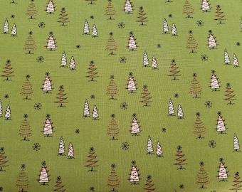 Merry Little Christmas - Green Trees by Sandy Gervais for Riley Blake - Fabric by the yard C9641-GREEN