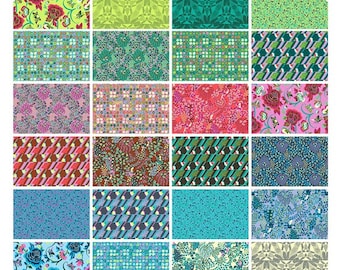 Amy Butler - Natural Beauty - Fat Quarter Bundle - - 24 piece Fabric Bundle - Floral Quilting Fabric - Out Of Print