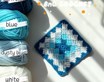 New Granny Square Pattern - Step-by-Step Video Pattern Tutorial - Instant Download PDF, GS2004