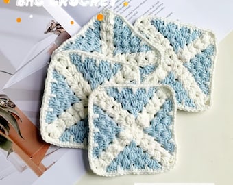 Easy Crochet Granny Square Pattern With Video Tutorial - Step By Step Crochet Tutorial For Beginner, Instant Download PDF, GS2011