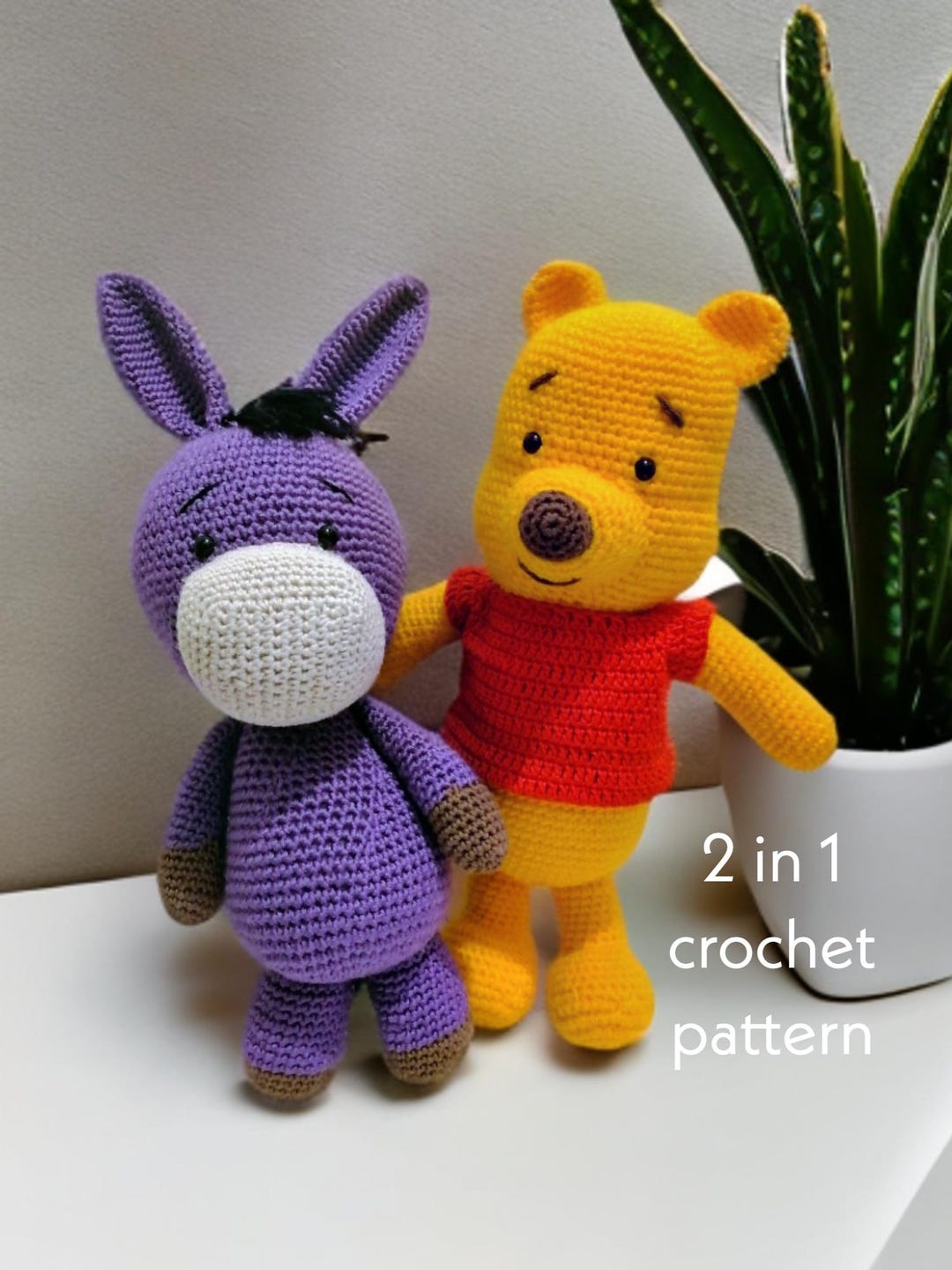 Eeyore Plushie, Eeyore Stuffed Toy, Eeyore Amigurumi, Pooh Bear Lovey ...